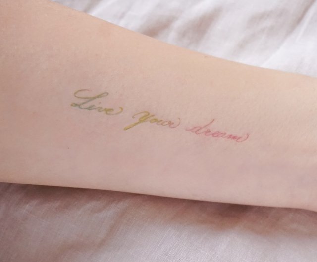 5 x Do not dream your life 5 Live your Dreams Black Temporary Body Tattoo Lettering