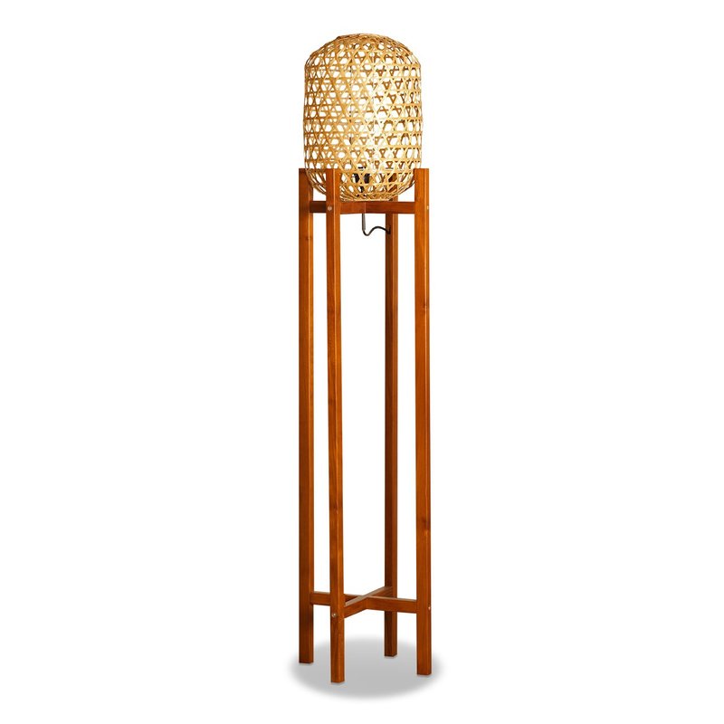 Teak Stand Lamp -2 - Lighting - Wood Brown