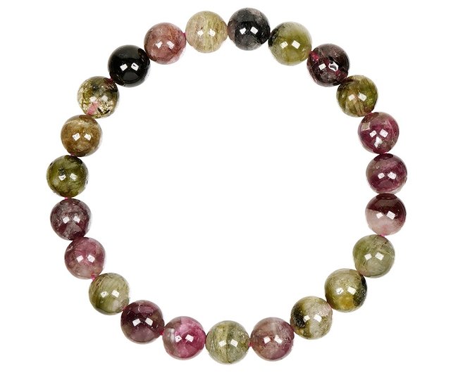 トルマリン長串ブレス Zhengjia Jewelry] クラシック カラートルマリン 7.4-7.8mm