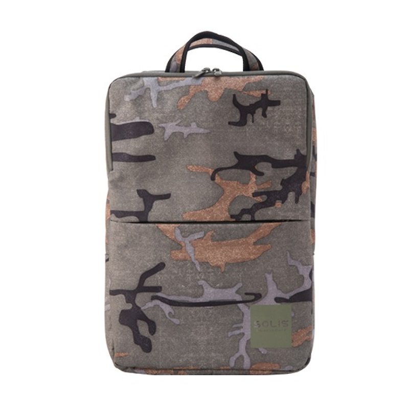 SOLIS CAMO Series 15" business laptop backpack(Jungle Green) - กระเป๋าแล็ปท็อป - เส้นใยสังเคราะห์ 