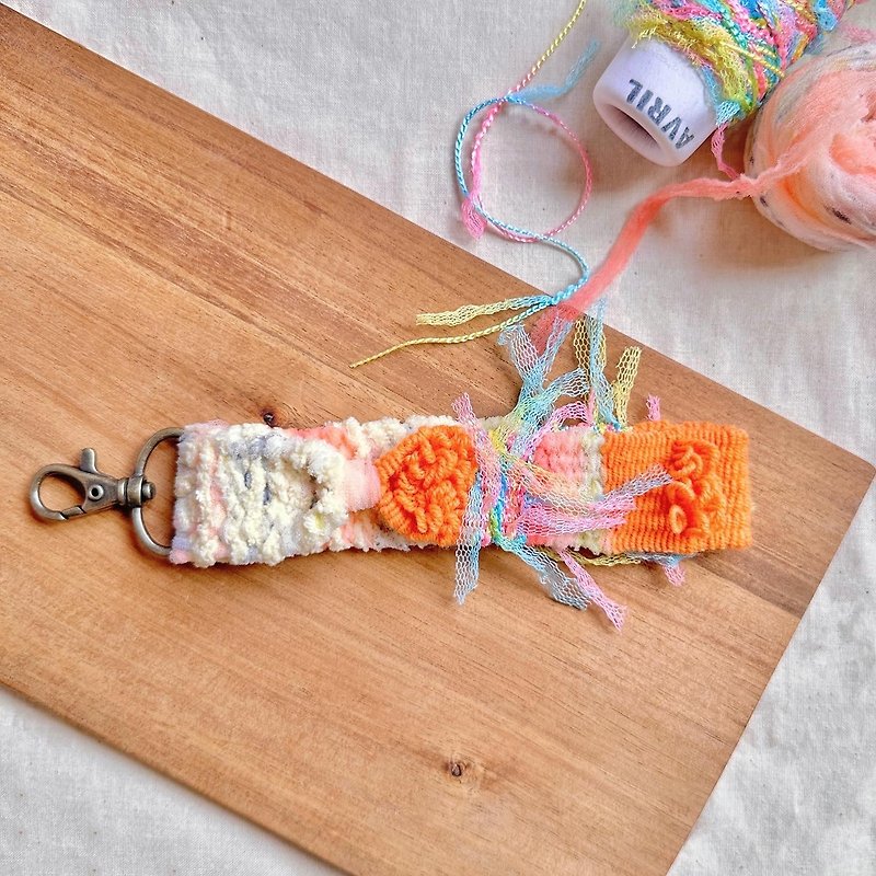 【Braided mobile phone lanyard】Orange soda in midsummer - Lanyards & Straps - Other Materials Multicolor