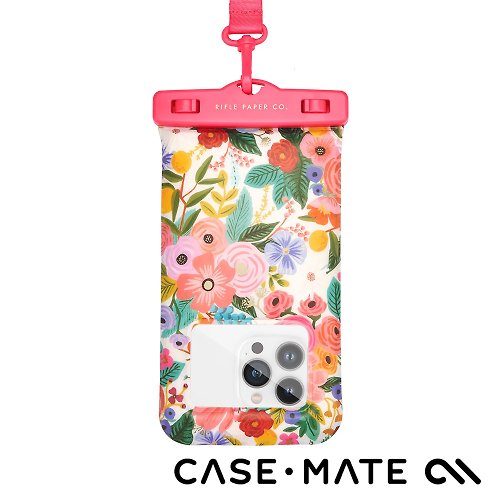 Case-Mate 美國 Rifle Paper 限定款時尚防水漂浮手機袋 - 花園派對粉