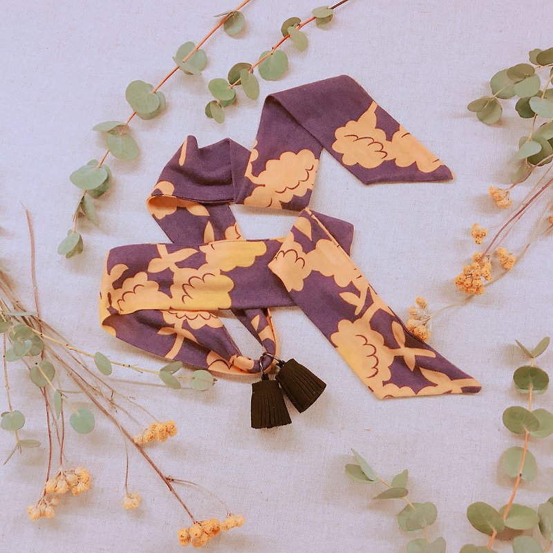 Tassel necklace / Dai fu burial (3 colors) - Necklaces - Cotton & Hemp Purple