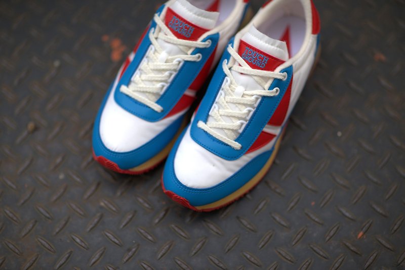TOUCH GROUND OFF ROAD RUNNING SNEAKERS BLUE RED P00000CC - Women's Running Shoes - Genuine Leather Blue