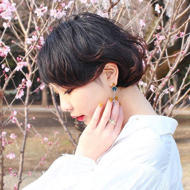 Kirarai Pierced Earring キラライピアス / ピアスPA416 - 耳環/耳夾 - 其他金屬 藍色