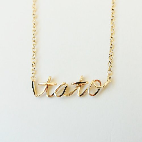 tato-jewelry レタードネックレス /スクエア