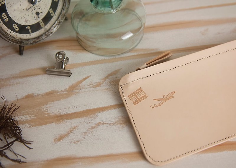 Goody Bag - Pencil case, Free S/H, Blond Leather Pencil Case, Travel Set* - 鉛筆盒/筆袋 - 真皮 