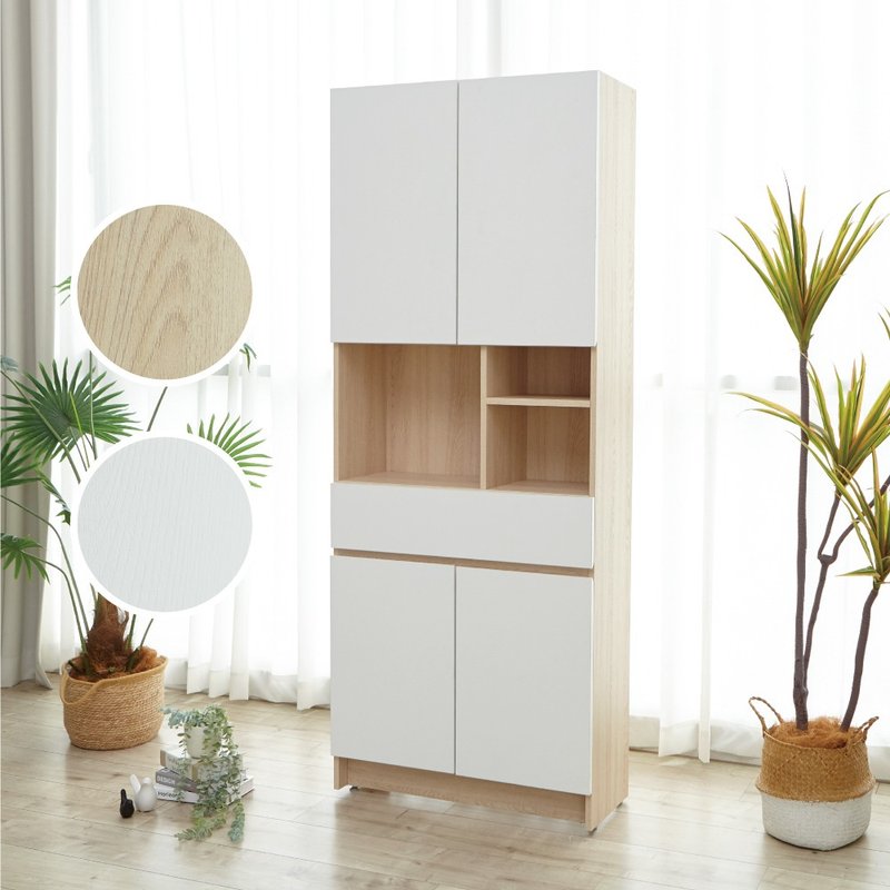 Starry 中空玄關置物櫃/儲物櫃(免組裝/系統家具/200cm) - 其他家具 - 木頭 卡其色