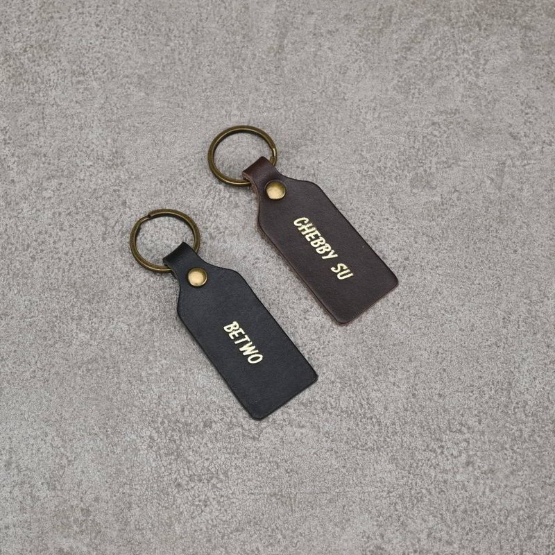 鑰匙圈 客製燙金 【 快速出貨 】 - 鑰匙圈/鑰匙包 - 真皮 多色