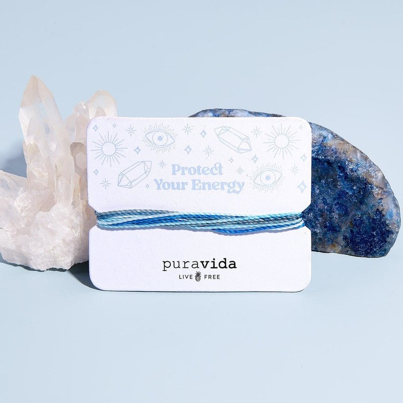 Pura Vida American handmade GIFTING series vitality protection bracelet card - สร้อยข้อมือ - วัสดุกันนำ้ สีน้ำเงิน