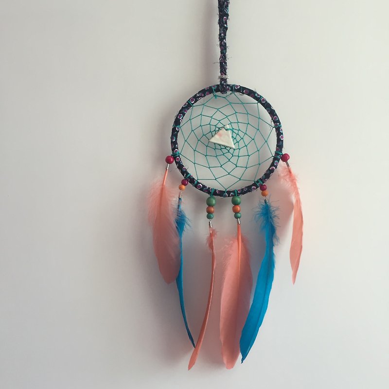 Handmade Dreamcatcher  |  13cm diameter  |  handmade ceramic centrepiece - ของวางตกแต่ง - วัสดุอื่นๆ สีน้ำเงิน