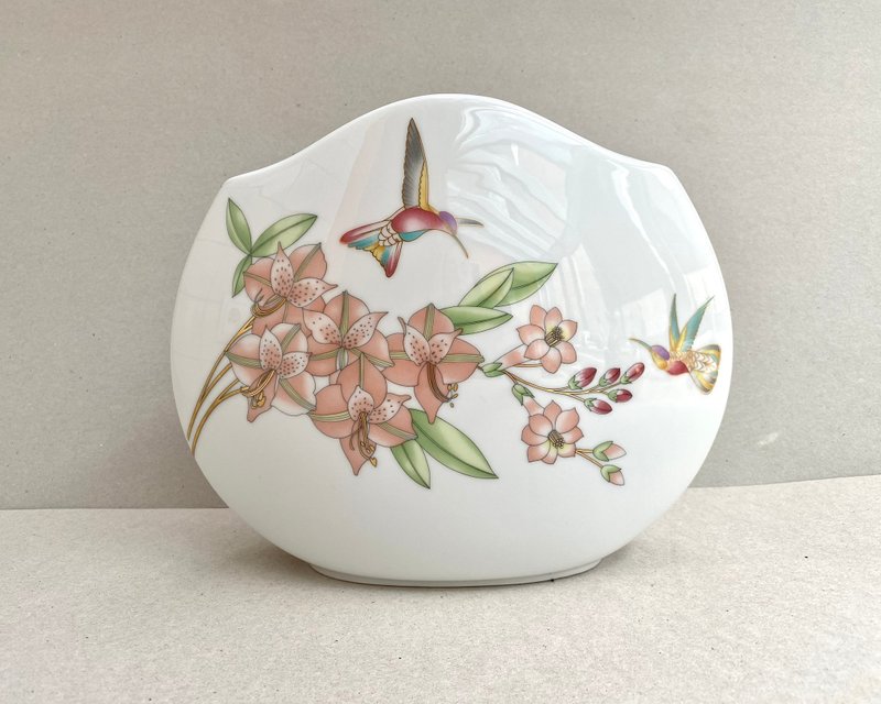 20 世紀 80 年代德國瓷器 Colibri Hutschenreuther 花瓶 - 擺飾/家飾品 - 瓷 多色