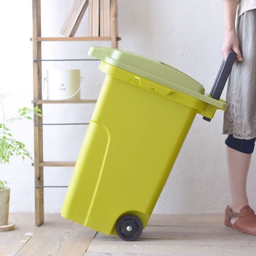 this-this 雜貨研究所 日本 eco container style 機能型戶外拉桿式垃圾桶 45L - 共三色