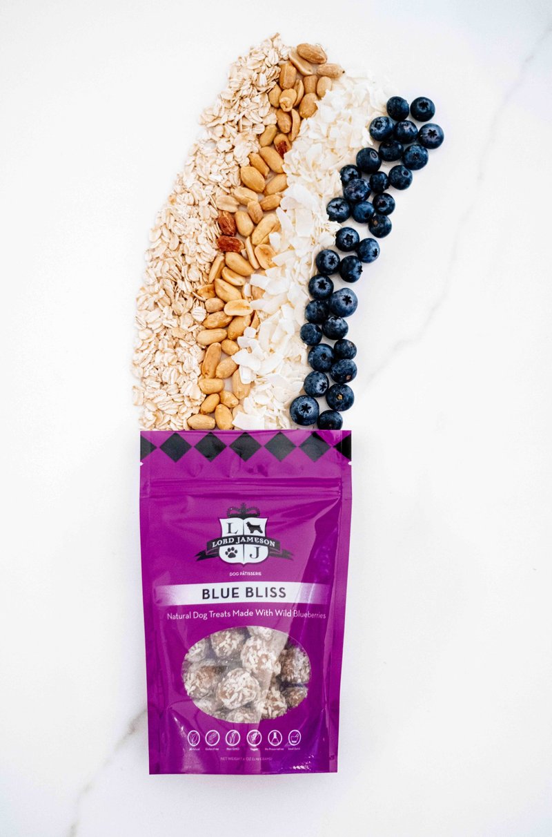 Lord Jameson BLUE BLISS Organic Dog Treats| Blueberries - Snacks - Fresh Ingredients Purple