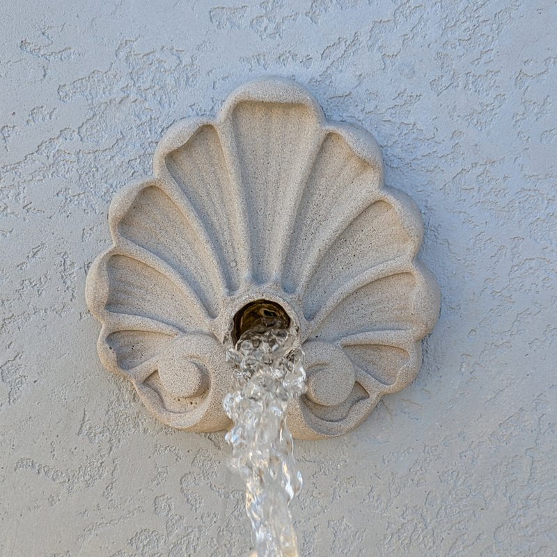 Water spout Seashell Fountain emitter Water spitter Raised pool wall  design - 壁貼/牆壁裝飾 - 其他材質 