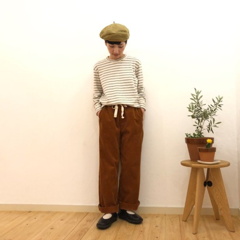 Corduroy Pants Classic Orange - Unisex Pants - Cotton & Hemp 