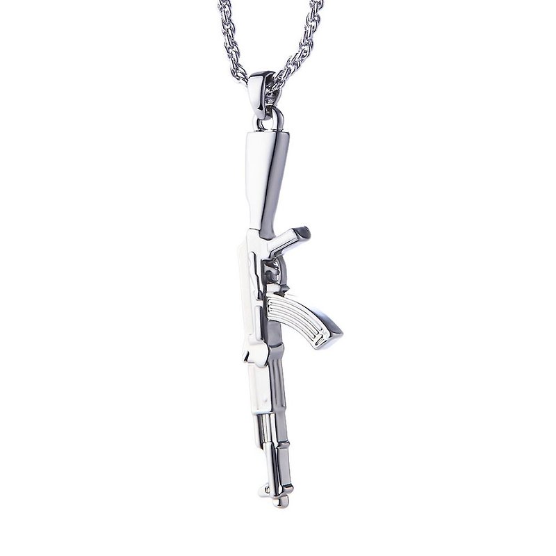 AK-47 Assault Rifle Necklace AK-47 Rifle Necklace - Necklaces - Other Metals Silver