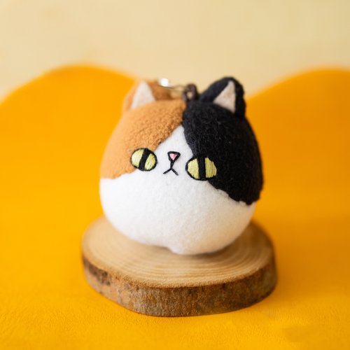 手作り三毛猫ぬいぐるみキーホルダー - ショップ Chai Mao