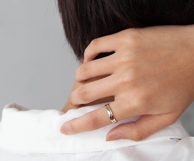 Slim Curved Ring | Simple Sterling Silver | Versatile. tail ring 