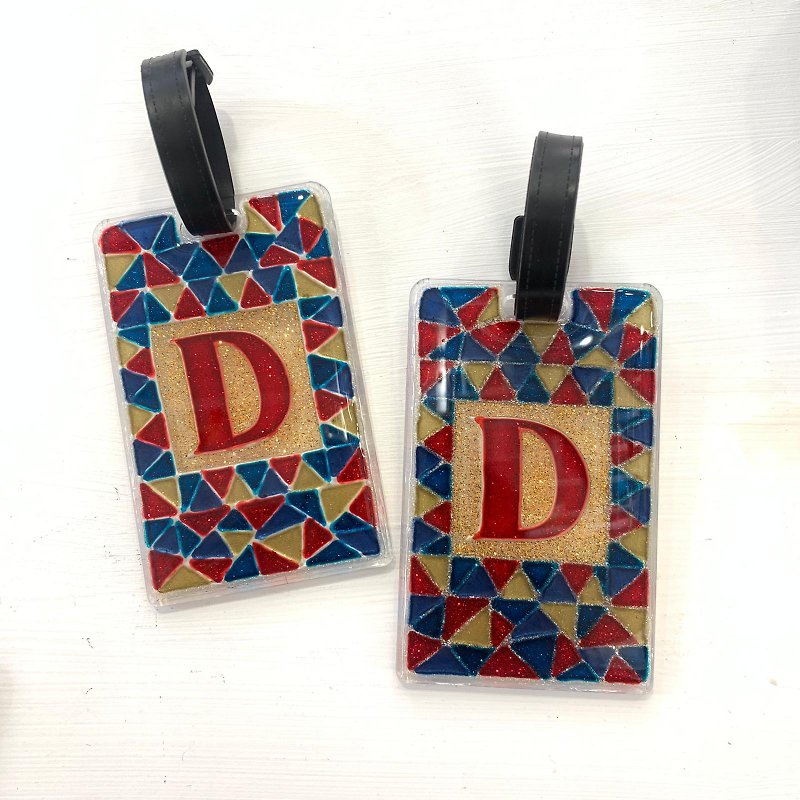 Hand-Painted Badge Cover with English Alphabet A-Z - ID & Badge Holders - Plastic Multicolor