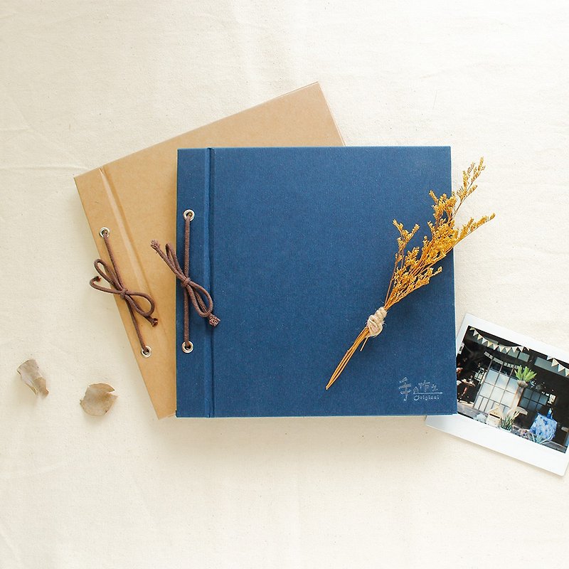 Hand-made / DIY tie rope self-adhesive photobook (4 colors) - อัลบั้มรูป - กระดาษ สีน้ำเงิน