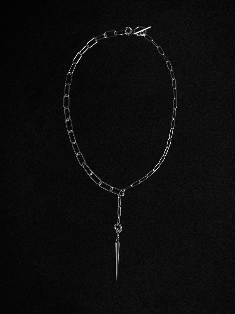 YARD YARN — Faye Necklace - 項鍊 - 不鏽鋼 銀色