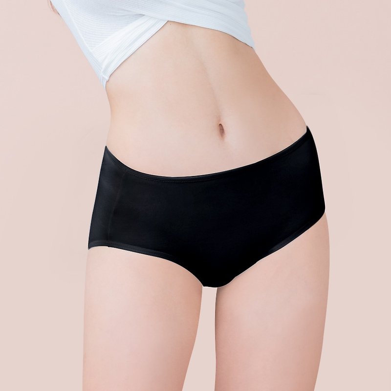 Clany Clany Taiwan-made silk protein mid-waist M-XL panties (texture black 2152-63) - Women's Underwear - Eco-Friendly Materials Pink