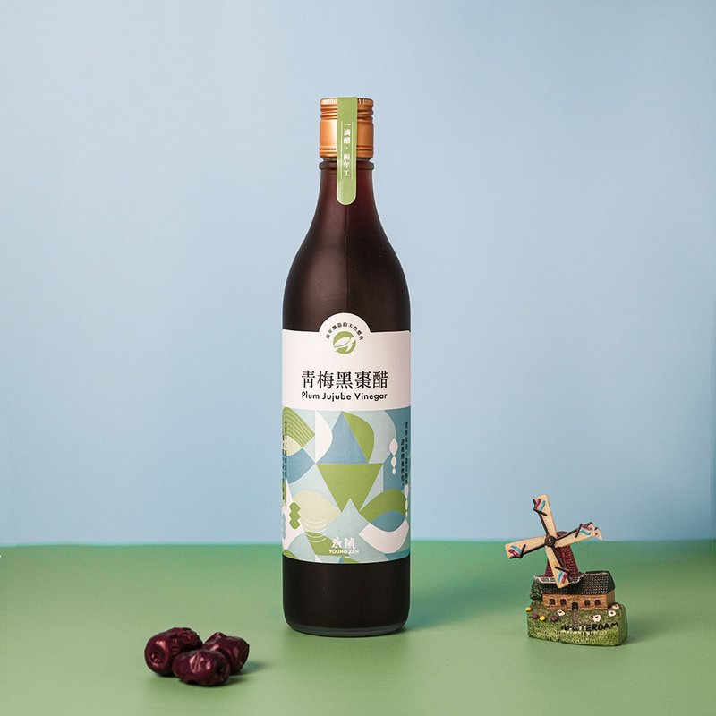 【永禎】青梅黑棗醋600ml / 健康果醋/ 2年釀造/ 天然發酵 - 醋/水果醋 - 新鮮食材 橘色