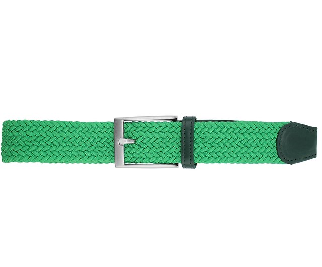 Green elastic braided belt