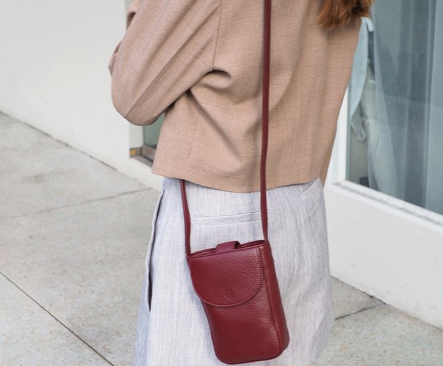 Burgundy cross body online bag