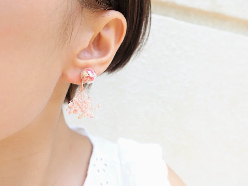 Rainbow-Pure sterling sliver earrings - Earrings & Clip-ons - Plants & Flowers Pink