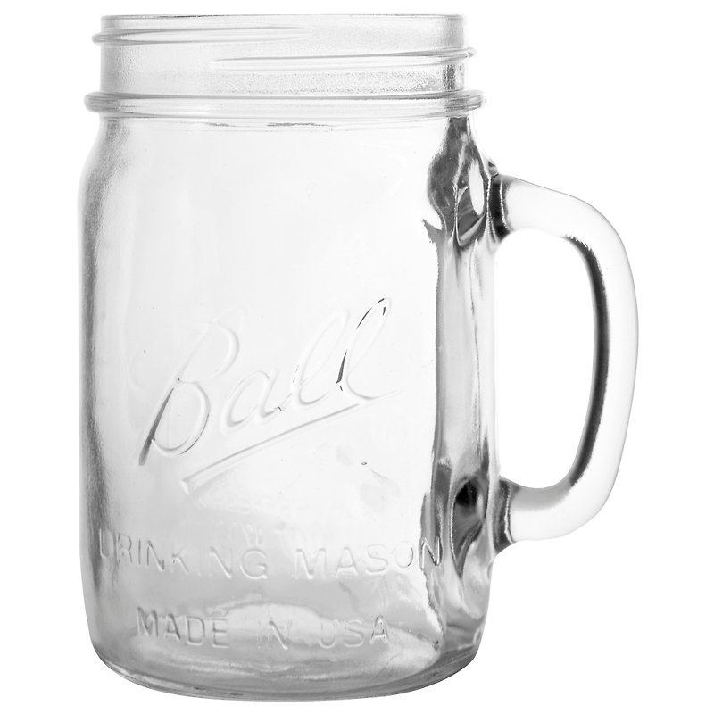Ball Mason Jar Mason Jar _24oz wide mouth mug - Mugs - Glass Transparent