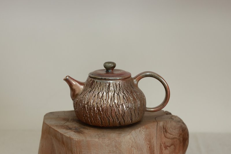 柴燒茶壺/爆裂紋/180ml/瀧間拾光 - 茶壺/茶杯/茶具 - 陶 