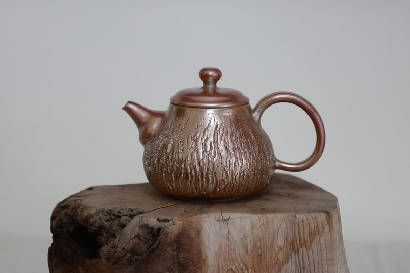 薪窯焼急須/クラック模様/180ml/瀧間拾光 - 急須・ティーカップ - 陶器 