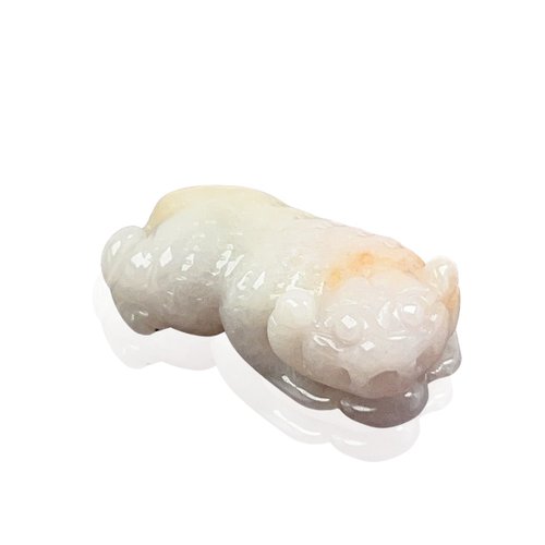 瓔珞翡翠 【虎虎生風】飄黃翡翡翠老虎擺件擺飾 | 天然緬甸玉翡翠A貨