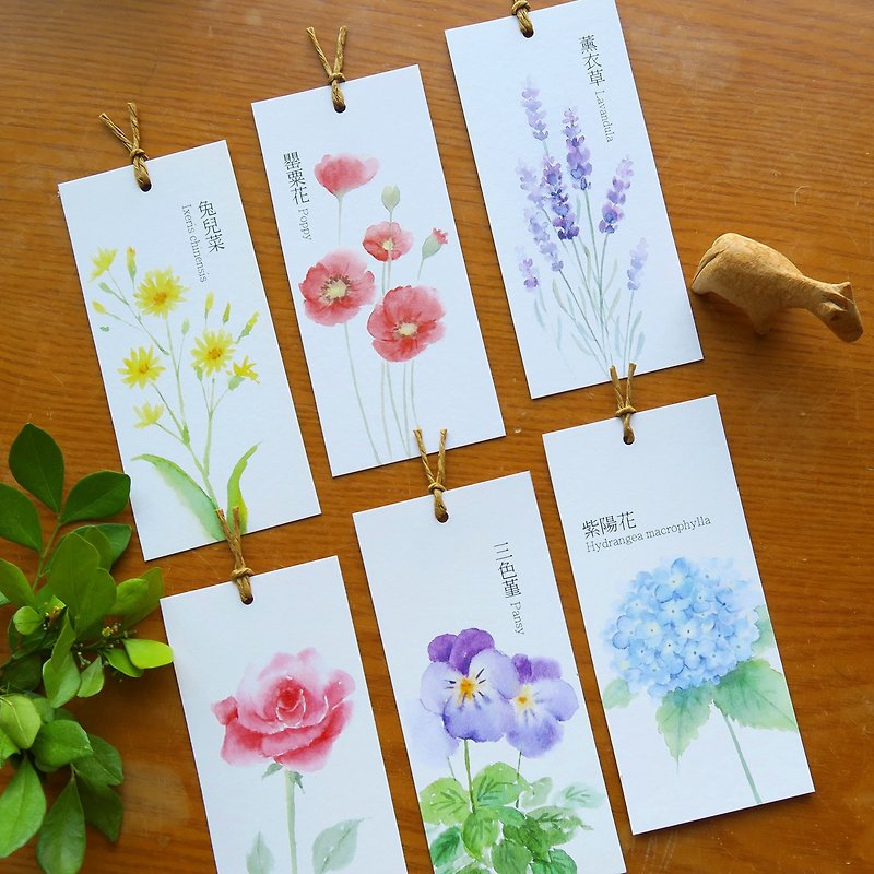 Flower Picking Set 2 Bookmark - การ์ด/โปสการ์ด - กระดาษ 