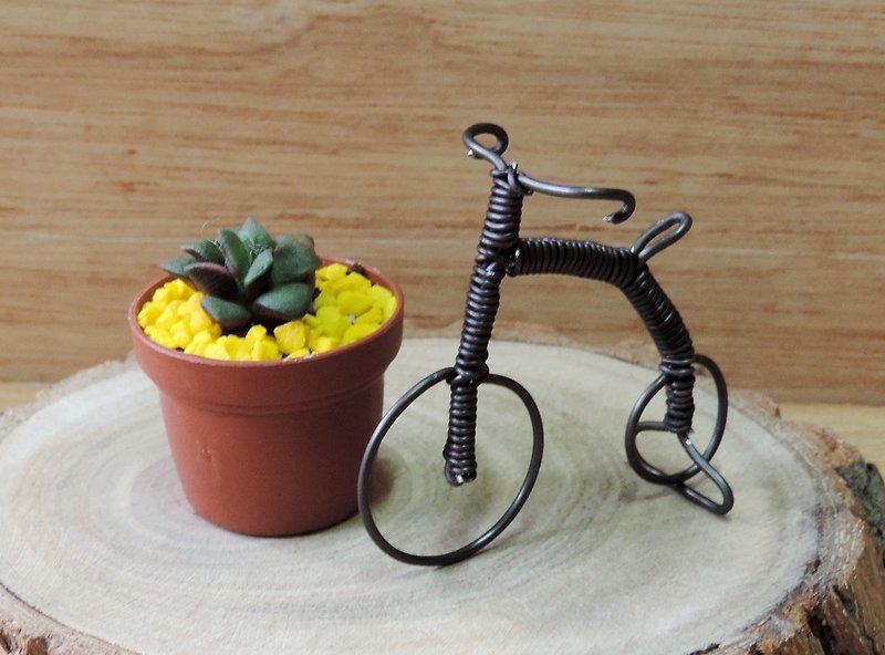 Succulent Little Garden‧ Handmade Retro Bicycle - ตกแต่งต้นไม้ - วัสดุอื่นๆ 
