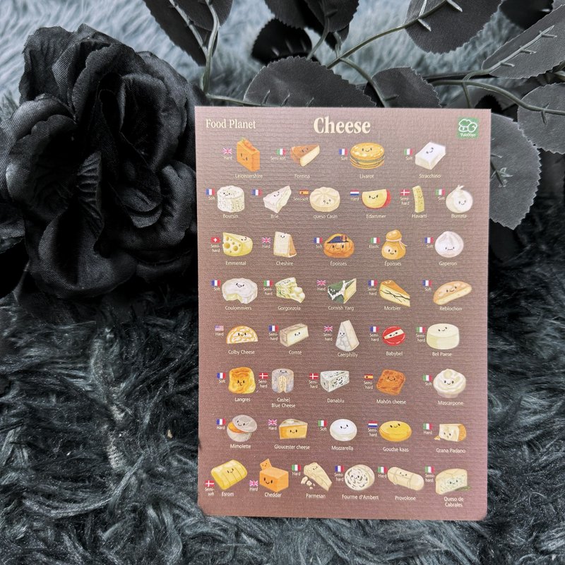 チーズシリーズポストカード - はがき・メッセージカード - 紙 多色