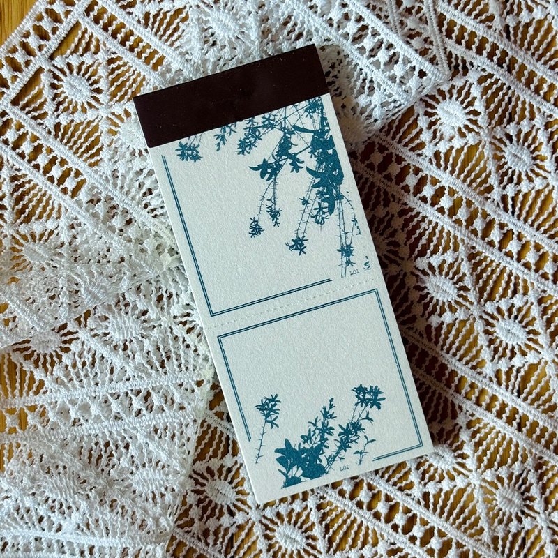 抬頭看花 - 藍花藤 便簽本 - 便條紙/便利貼 - 紙 卡其色