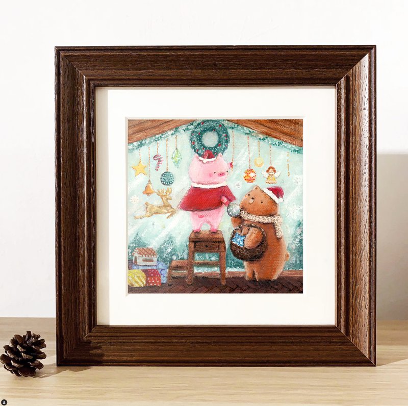【印刷畫/原畫】Little Bear and Pig - decorate 裝飾 - 海報/掛畫/掛布 - 其他材質 