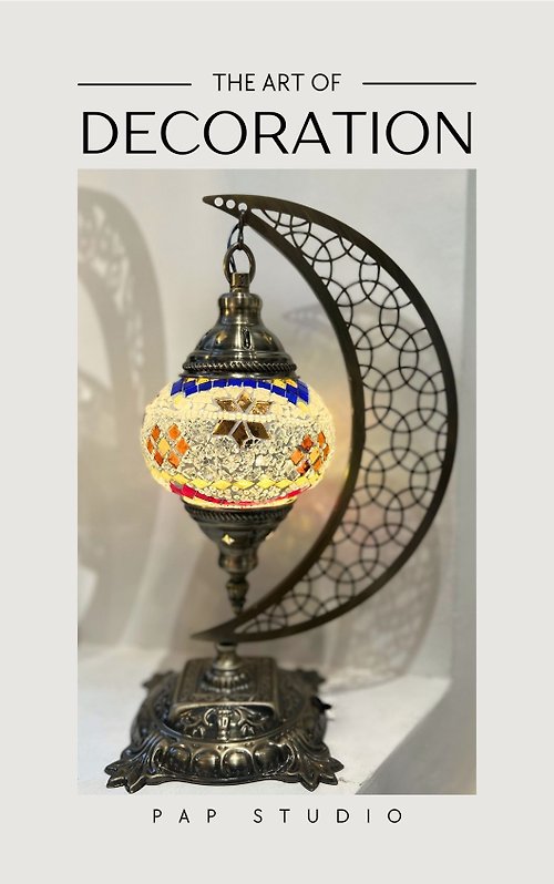 Champink.art 迷人土耳其玻璃馬賽克燈