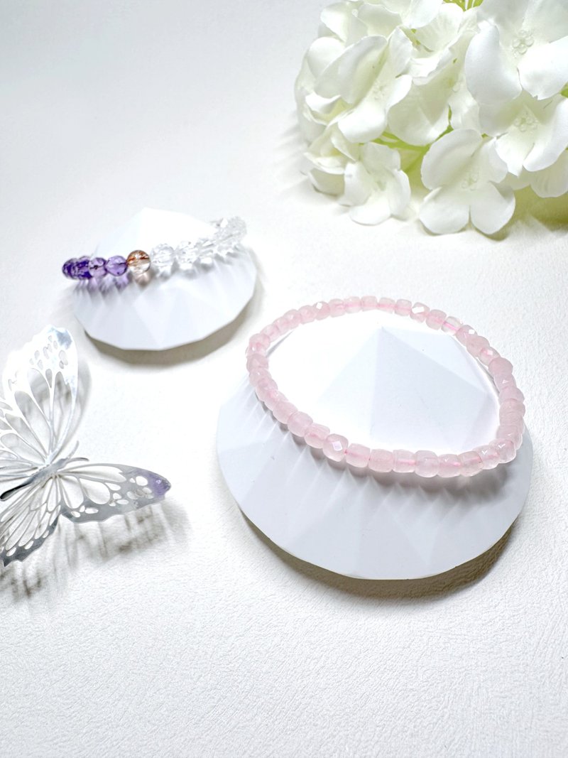 粉晶 Rose Quartz 手鏈 - 手鍊/手環 - 水晶 