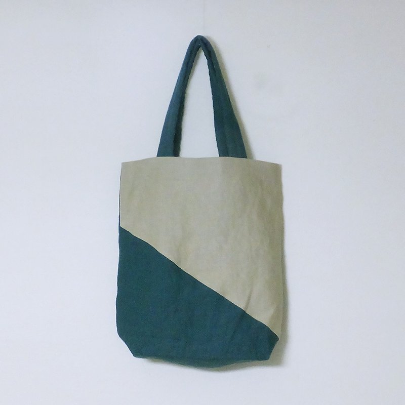 linen bag - กระเป๋าถือ - ผ้าฝ้าย/ผ้าลินิน สีเขียว
