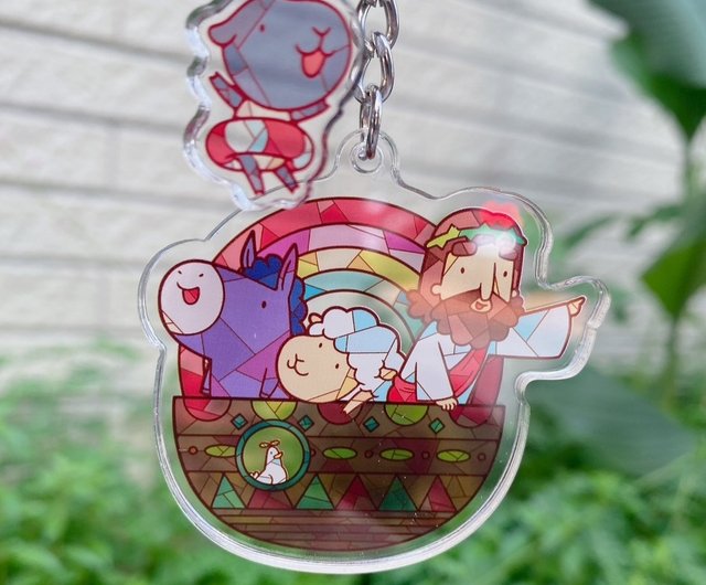 ステンドグラス　キーホルダー ステンドグラス風アクリルキーホルダー - ショップ leboo4u