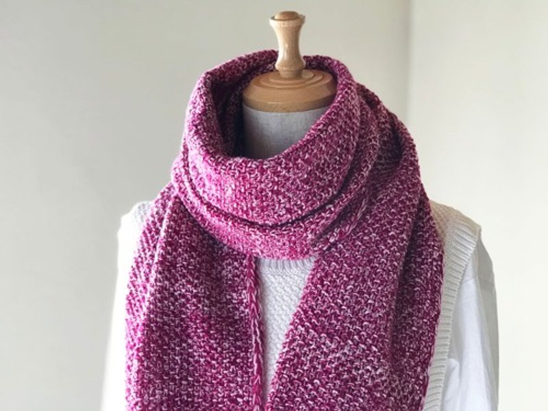 Pinkoi Proxy Purchase - 3-Way Super Long Cashmere Snood in Pink Heather - Scarves - Cotton & Hemp 