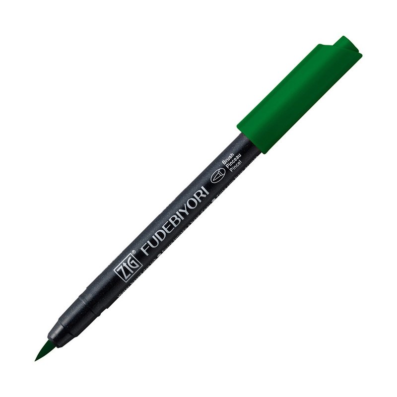 [Kuretake Japan Kuretake] ZIG brush day and watercolor soft brush turquoise - Other Writing Utensils - Plastic Green