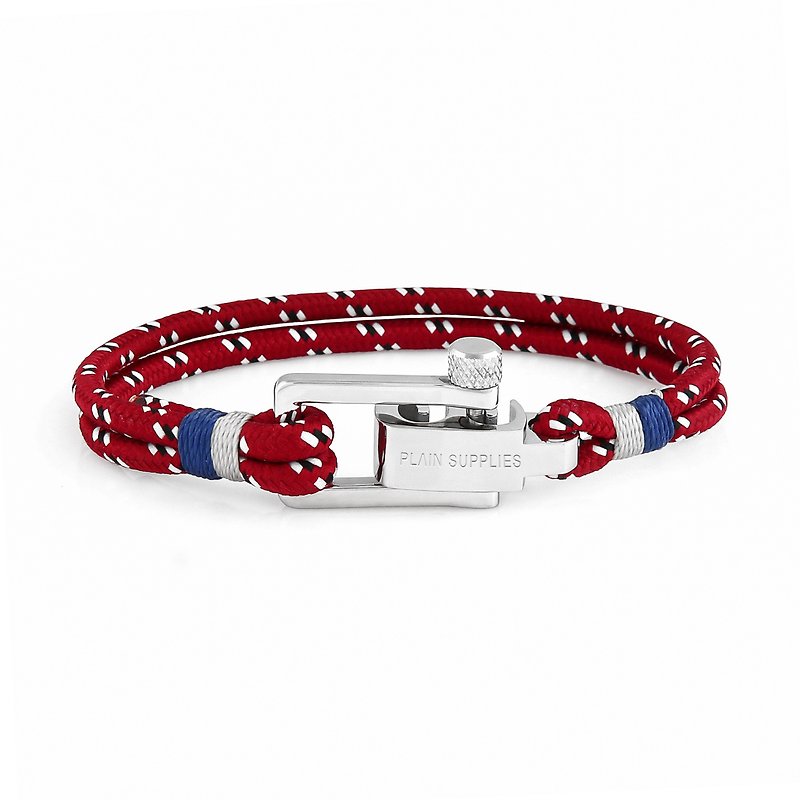 U-Lock Red Rope Bracelet - 手鍊/手鐲 - 其他材質 紅色