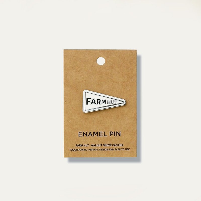 FARM HUT Enamel Brooch (White LOGO) - Brooches - Other Metals Multicolor