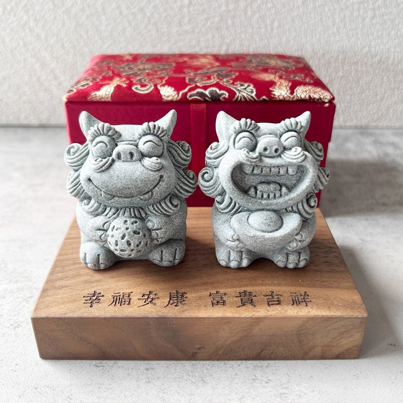 哈哈招財獅 生日禮物 入厝禮物 退休禮物 開店送禮 升職禮物 公仔 - 公仔/玩偶 - 石頭 灰色