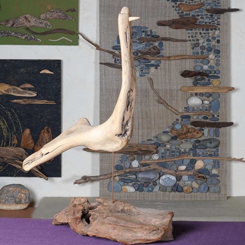 世界へ羽ばたこう　 流木の鳥、木の鳥、かわいい鳥、鳥のオブジェ、鳥グッズ、１３０ - 擺飾/家飾品 - 木頭 咖啡色